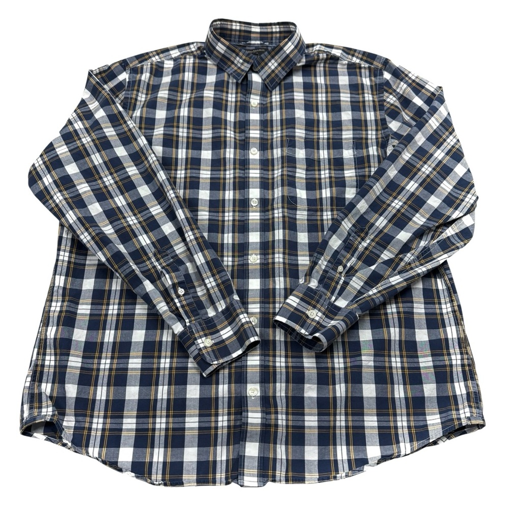 Banana Republic Button Up Shirt Men’s XL Long‎ Sleeve Blue Plaid